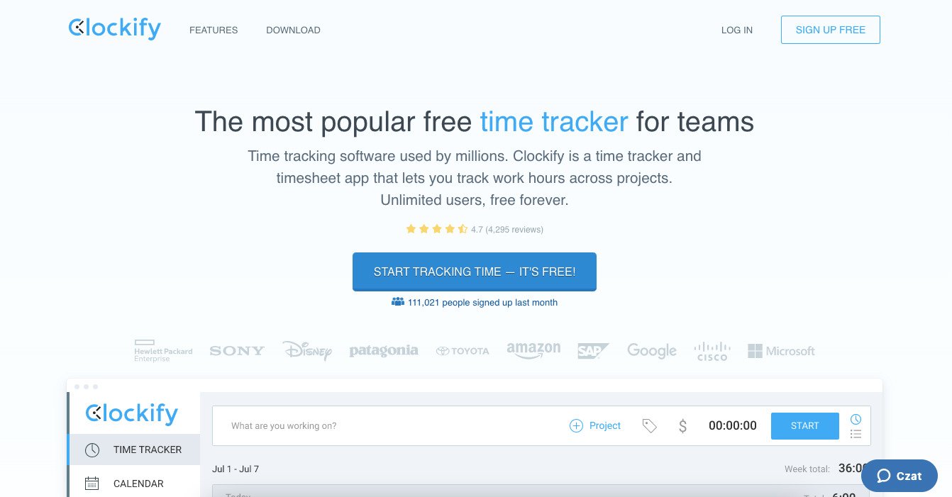 clockify employee timesheet app screenshot