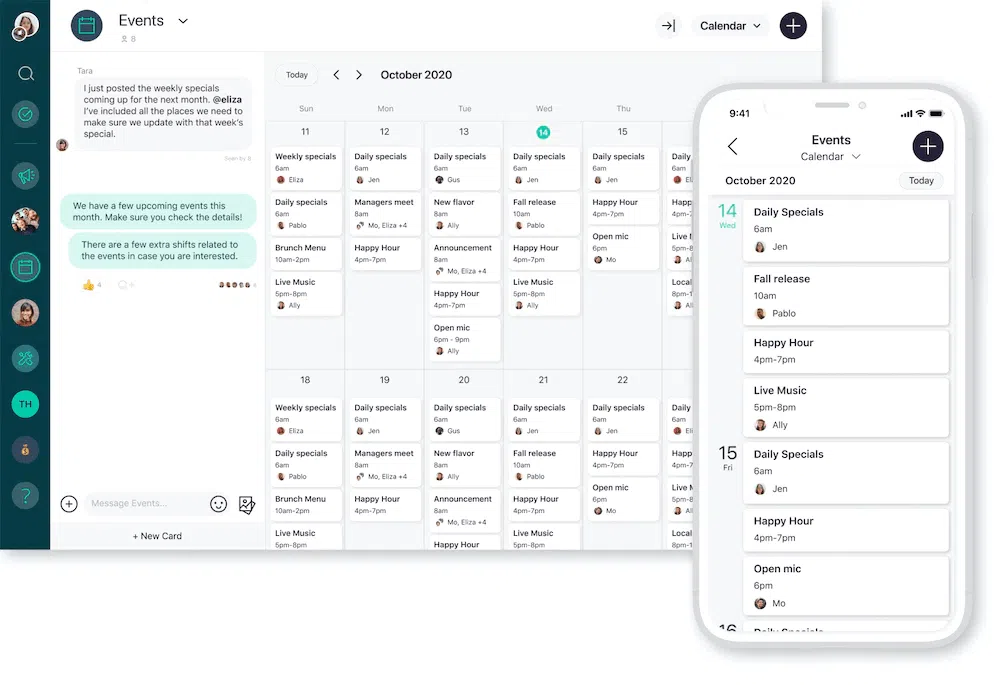 CoastApp work schedule
