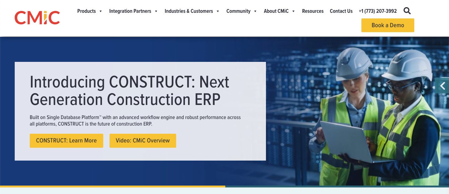 cmic  project management tools screen