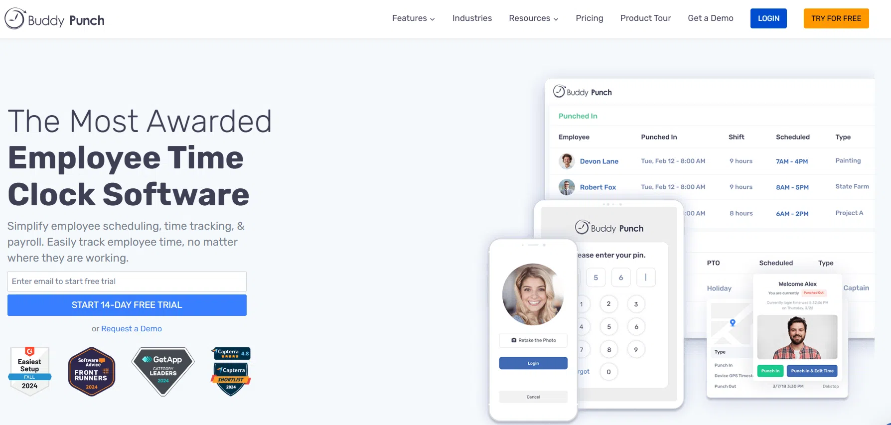 Buddy Punch employee GPS tracking software