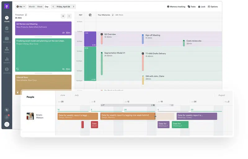 timely app timesheet views 