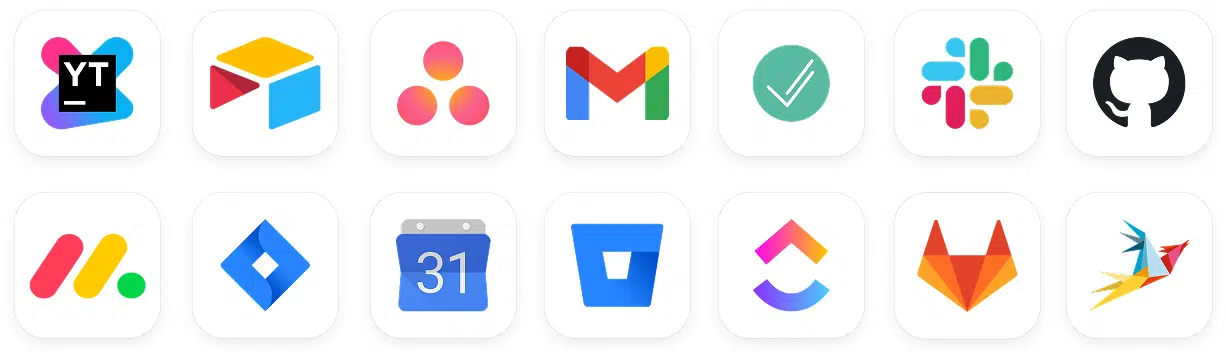 a collage of icons representing tools that integrate with TimeCamp 